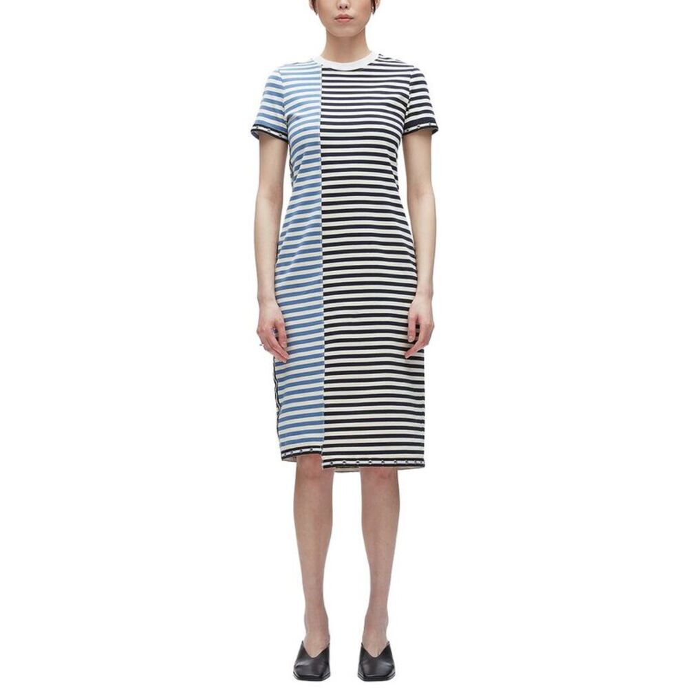 3.1 Phillip Lim Womens  Patchwork Short Sleeve T-Shirt Dress